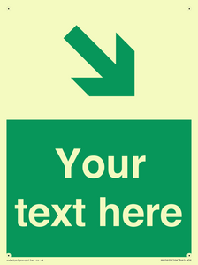 Custom Safe condition: Green Down right arrow